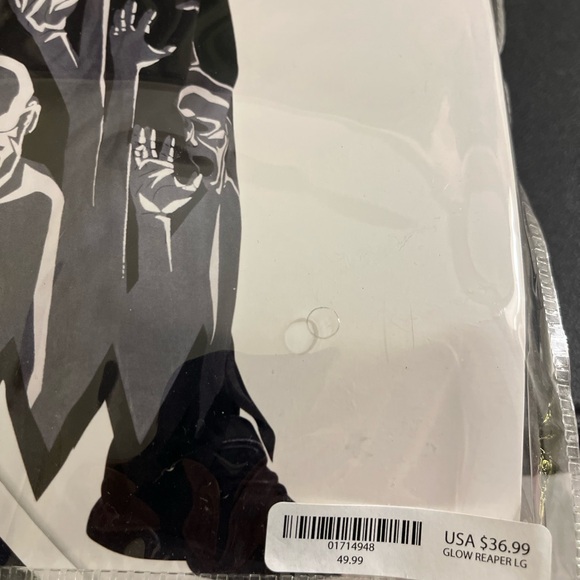 Spirit GLOW  Reaper Kids Costume - Black SIZE LARGE - Picture 7 of 12